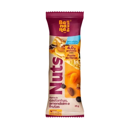 CEREAL BARRA NUTS 25G BANANA BRASIL CAST/AMEND/FR 