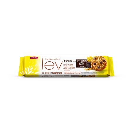 Cookie Integral Lev Banana com Chocolate 80G