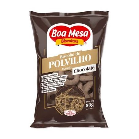 BISCOITO POLVILHO 80G CHOCOLATE