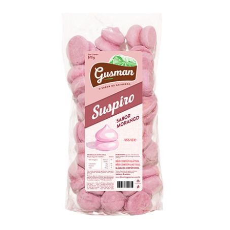 Merengue Gusman Sem Glúten Sem Lactose Morango 120g