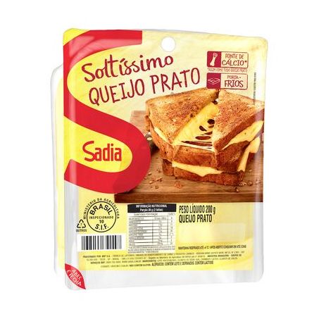 QUEIJO SADIA PRATO FATIADO 200G