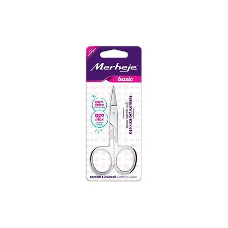 Tesoura merheje 3,5 preta reta inox 907