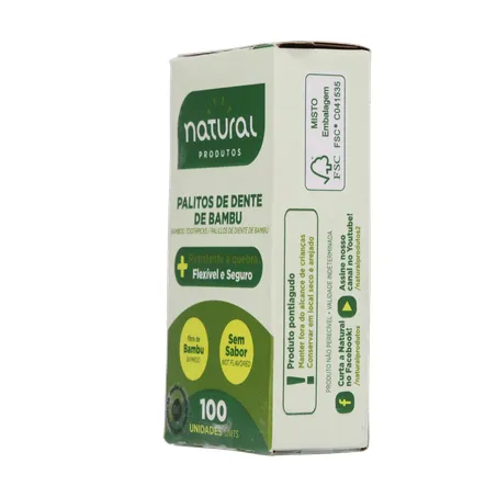 Palito dental natural bambu 100un 360-24