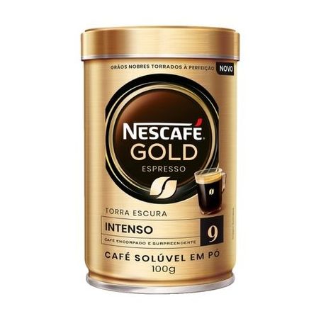 Café solúvel em pó nescafé gold espresso intenso 100g
