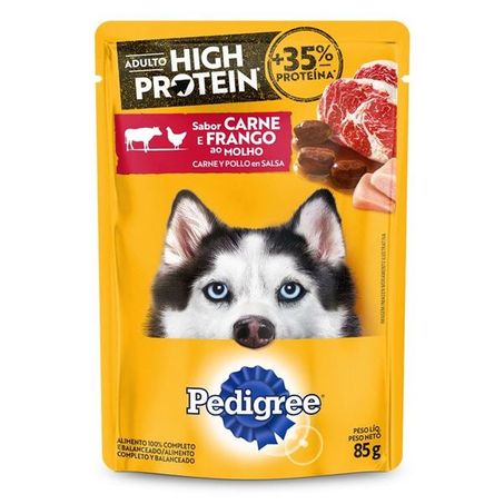 Ração cães carne e frango pedigree sachê 85g