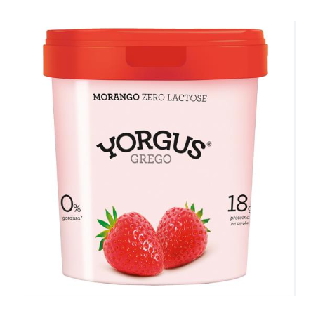 Iogurte yorgus grego 500gr 0% morango