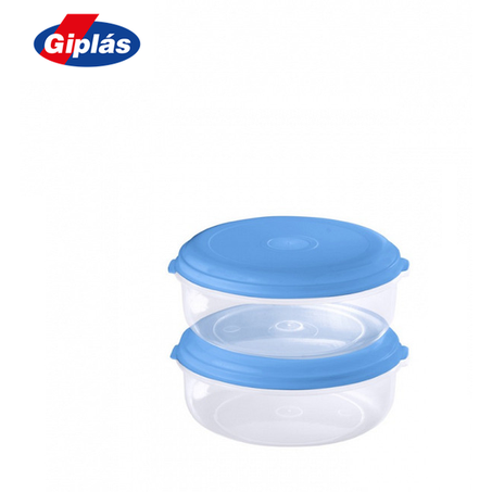 GIPLAS CONJUNTO 2 POTES REDONDOS BAIXO 1L CT210