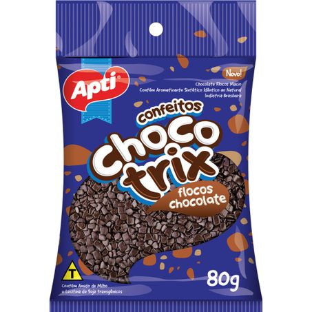 Confeito apti choco trix 80g flocos chocolate