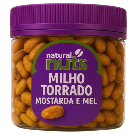 Milho Torrado Natural Nuts Sabor Mostarda e Mel 60G