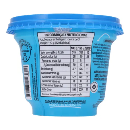 Sobremesa beijinho aurea pote 365g 360-2