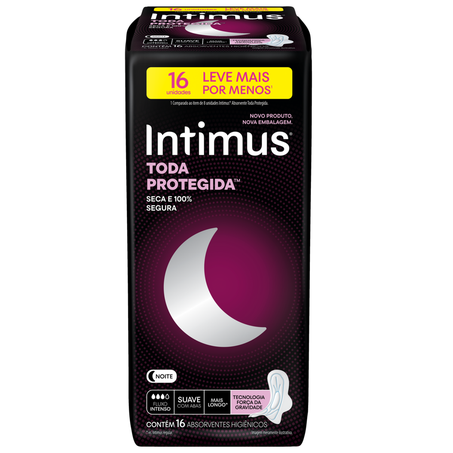 ABSORVENTE INTIMUS NOTURNO C/ABAS SUAVE 16UN