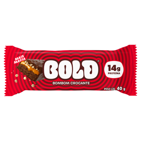 Barra de Proteína Bombom Crocante Bold Pacote 40g