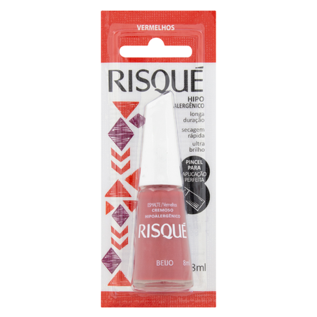 Esmalte Risqué Cremoso Beijo Embalagem 8ML