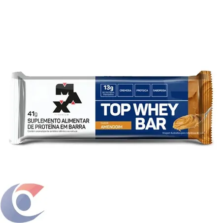 BARRA DE PROTEÍNA MAX TITANIUM TOP WHEY AMENDOÍM 41G