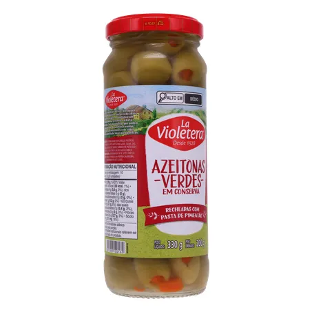 Azeitona Verde La Violetera Pasta de Pimentão Vidro 200G 360-33