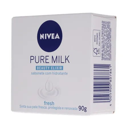 Sabonete nivea hidratante pure milk fresh caixa 90g 360-4