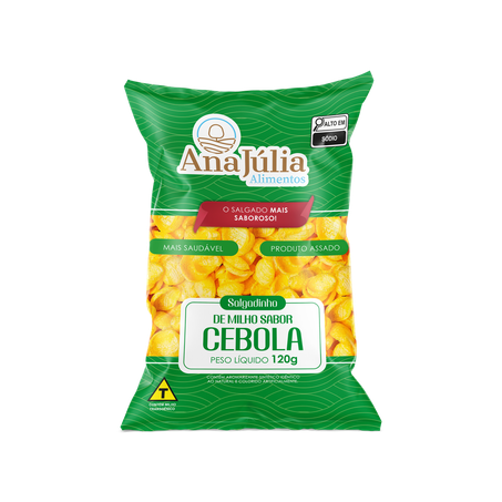 Salgadinho de milho ana julia cebola pacote 120g
