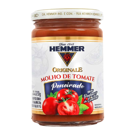 MOLHO DE TOMATE SEM CEBOLA PENEIRADO HEMMER ORIGINALE