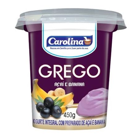 Iogurte Carolina Grego Açaí E Banana 450g