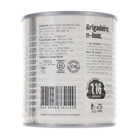 LEITE CONDENSADO DE AVEIA VEGANO NUDE 330G COM ACUCAR 360-24