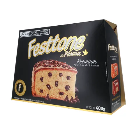 Panettone de Páscoa Festtone Chocolate 70 Cacau 400G 360-3