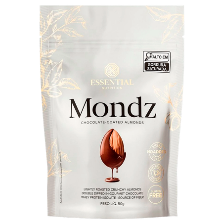 Amêndoa Essential Mendz Coberto de Chocolate 50g