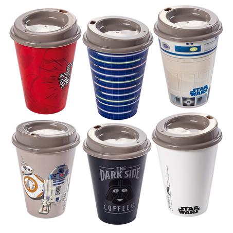 Copo Star Wars Com Tampa Plastisul 270Ml