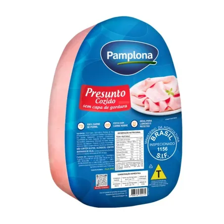 Presunto Cozido Pamplona Kg Sem Capa Gordura Fatiado