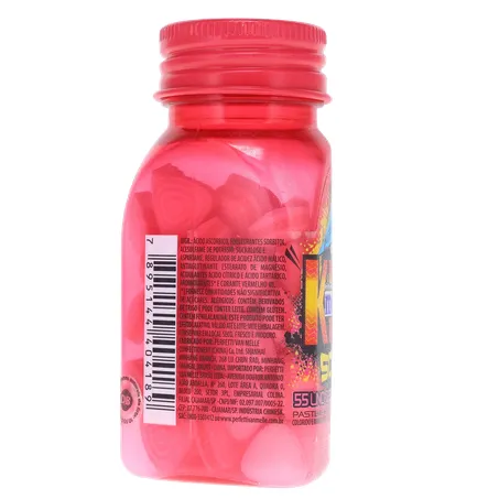 Bala mentos kiss sour sem açúcar morango 38g 360-28