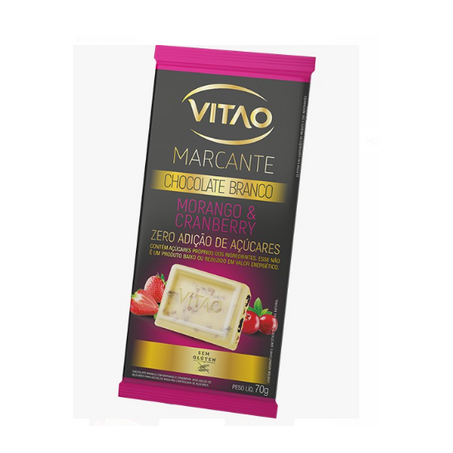 Chocolate branco morango com cranberry vitao 70g