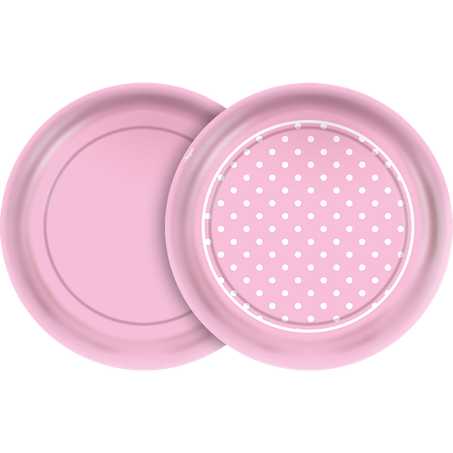 Prato aniv.col.rosa bebe r577 c/8