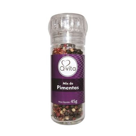 Tempero q-vita mix de pimentas com moedor 45g