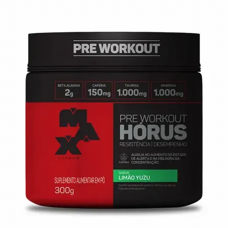 Pré-Treino Max Titanium Hórus Limão Yuzu 300g