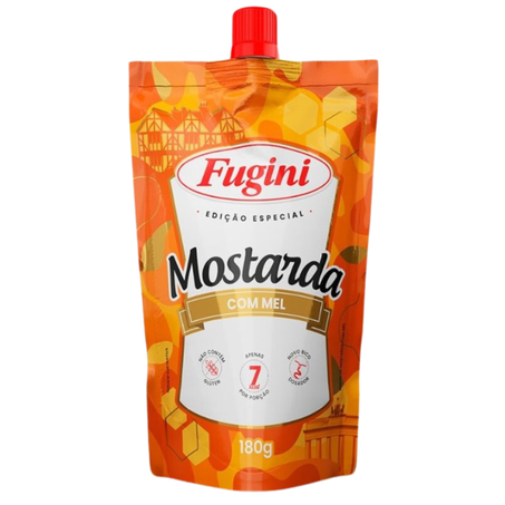 Mostarda com mel fugini 180g sache bico