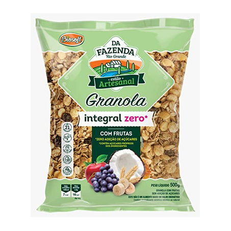 Granola Da Fazenda 500g Frutas Zero