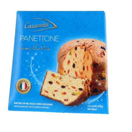 PANETTONE CASAREDO COM FRUTAS CRISTALIZADAS CAIXA 400G 360-1