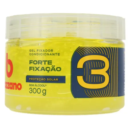 Gel Fixador Condicionante Bozzano Forte Fixação Fator 3 Proteção Solar Pote 300gr 360-2