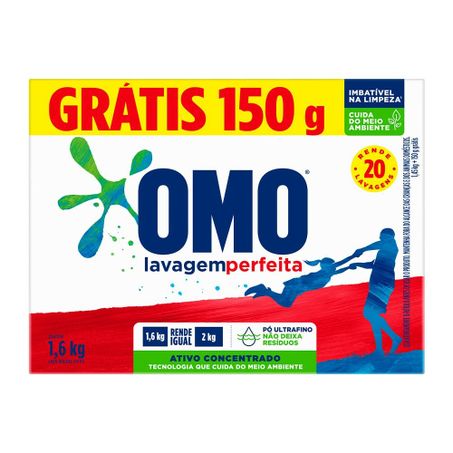 LAVA ROUPAS PO LAVAGEM PERFEITA OMO 1,6KG GTS150G