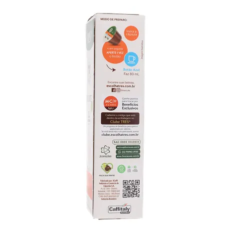 Café com Leite em Cápsula 3corações Latte Vegano Caixa com 10un - 110gr 360-8