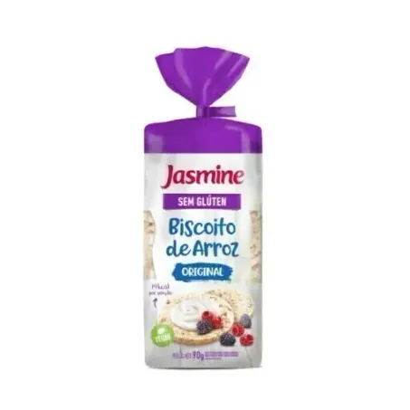 Biscoito jasmine arroz integral nacional s/gluten 90g.