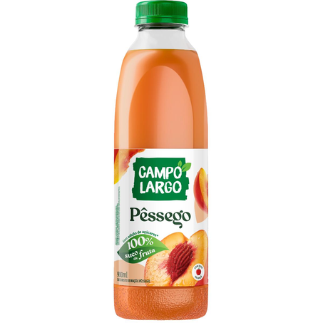 Suco Integral Campo Largo 900ml - Pêssego