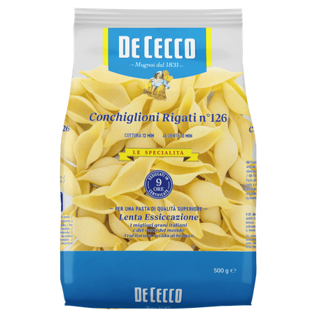 Macarrão Grano Duro Conchiglioni Rigati De Cecco 500g 360-2