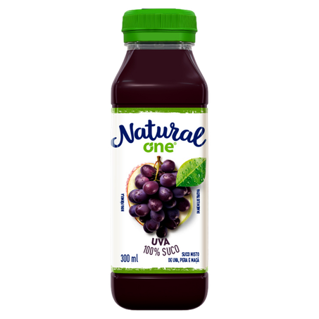 Suco Misto de Uva, Pera e Maçã sem Adição de Açúcar Natural One Refrigerado Garrafa 300ml