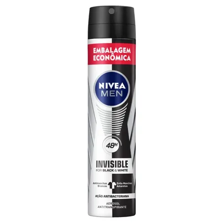 Desodorante aero black invisible nivea 200ml
