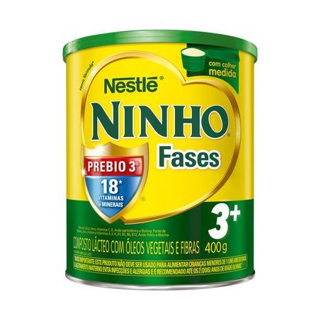Composto Lácteo Nestlé Ninho Fases 3+  Lata 400gr