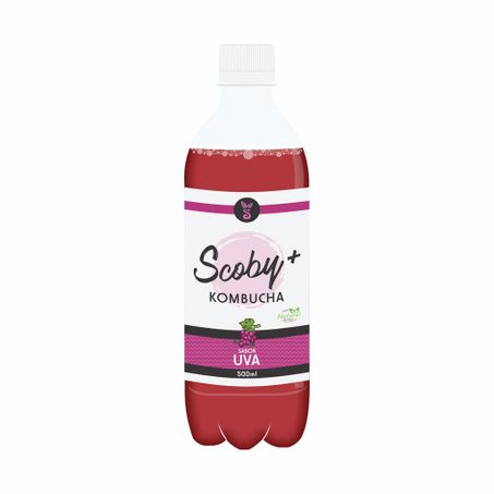 BEBIDA ARTESANAL KOMBUCHA SCOBY UVA 500ML
