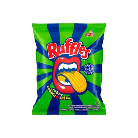 BATATA FRITA RUFFLES 33G CEBOLA E SALSA