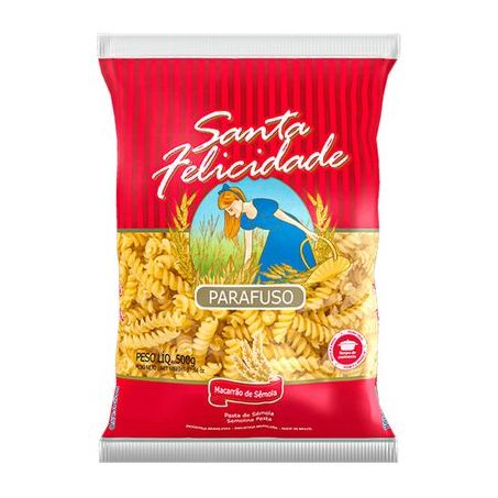MASSA SANTA FELICIDADE PARAFUSO S/OVOS 500G