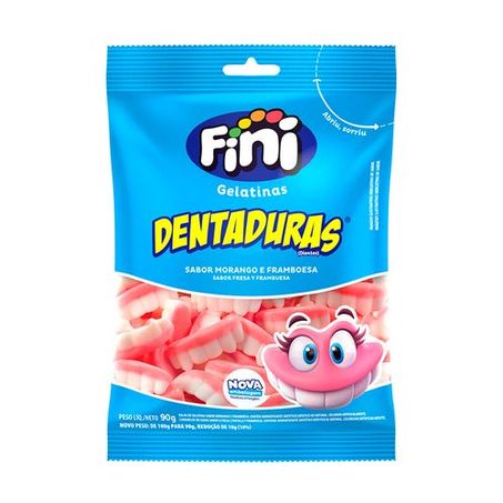Fini gelatinas dentaduras pacote 90g