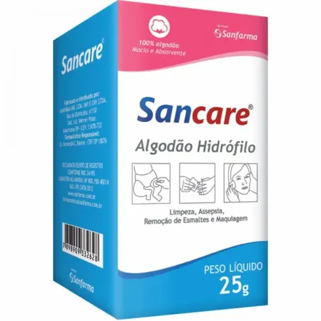 ALGODAO SANCARE CX 25G